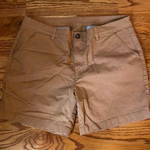 Chubbies Shorts 7” Khaki Tan Boomshakalaka Flat Front 36